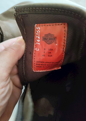 Harley. Davidson Erkek Kahverengi Deri Tokalı  Bot - Görsel 5