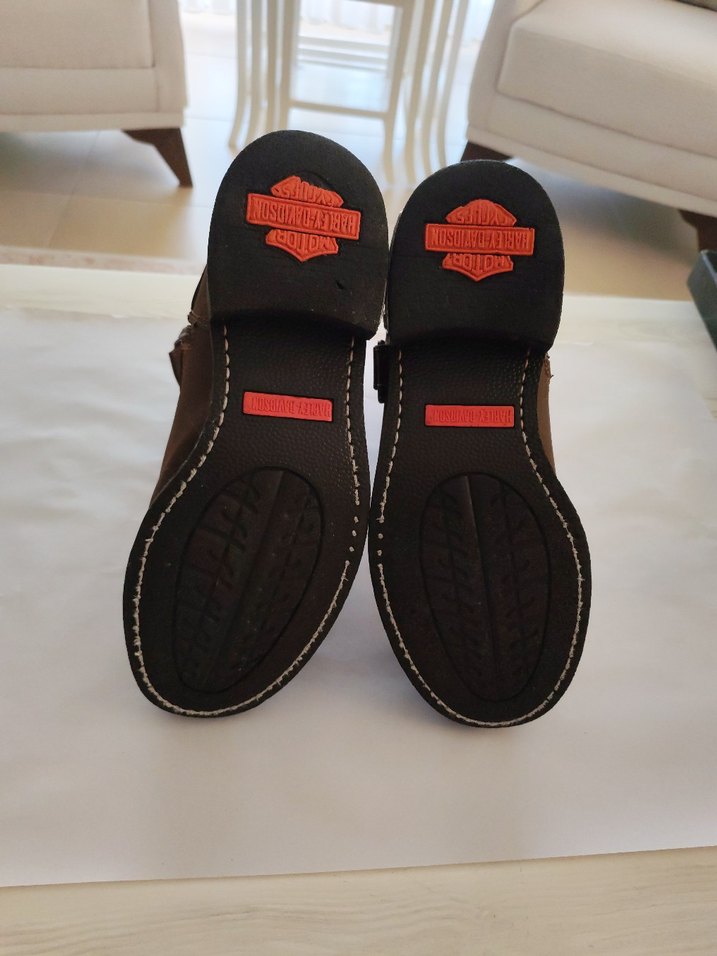 Harley. Davidson Erkek Kahverengi Deri Tokalı  Bot - Görsel 3