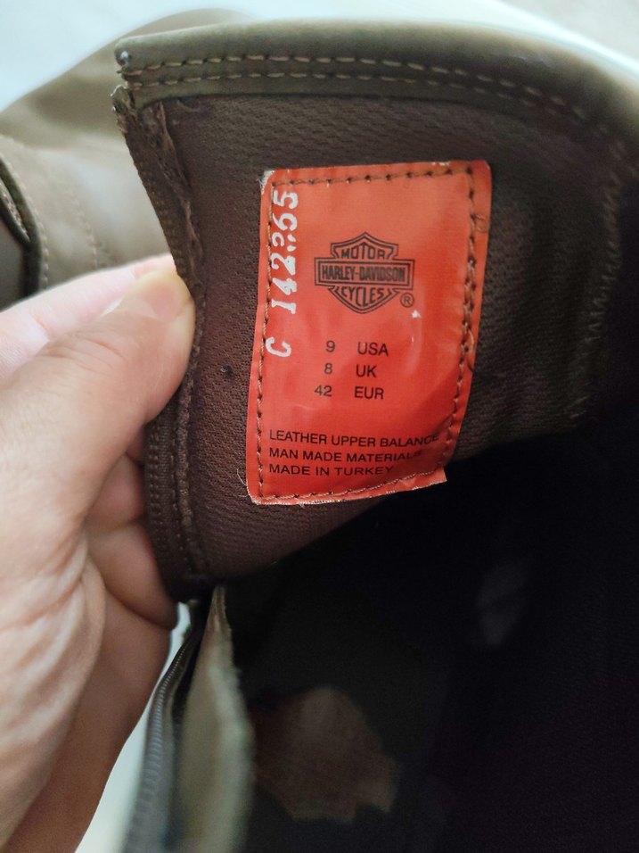 Harley. Davidson Erkek Kahverengi Deri Tokalı  Bot - Görsel 5