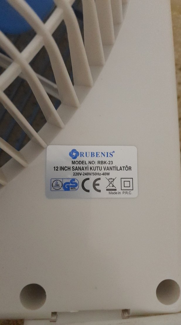 Mavi Rubenıs Masaüstü Vantilatör - Görsel 3