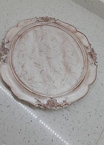 Boyanmış polyester söz,nişan vs tepsisi - Görsel 5