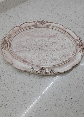 Boyanmış polyester söz,nişan vs tepsisi - Görsel 6