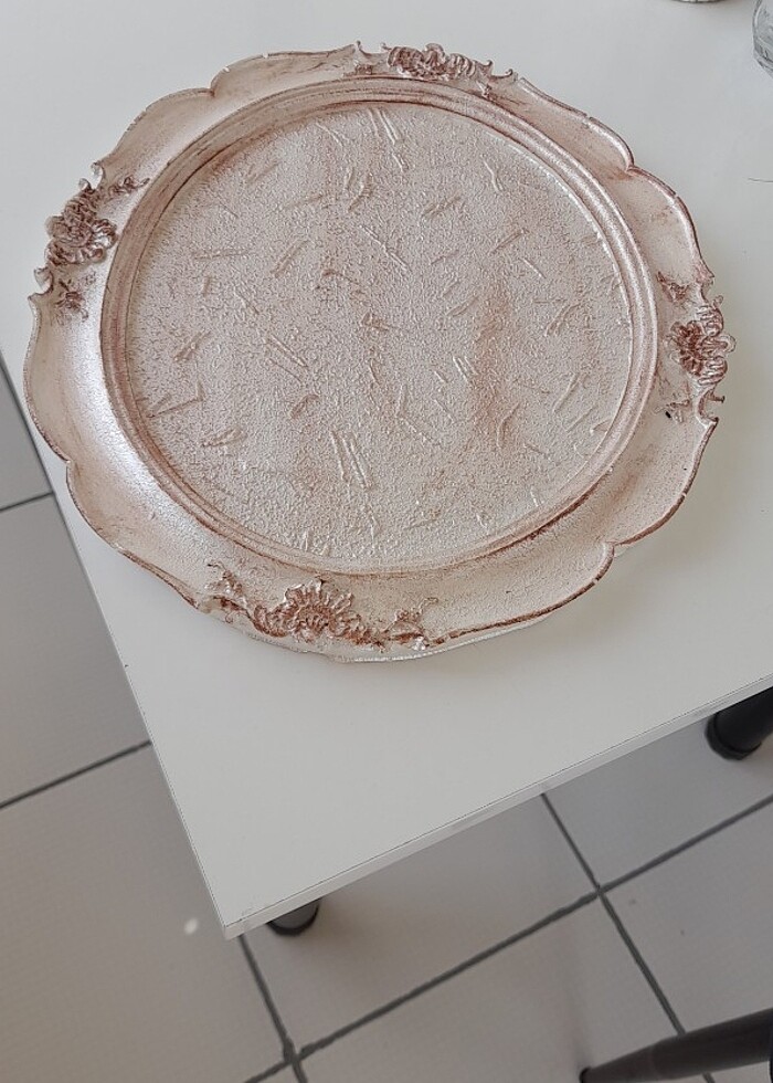 Boyanmış polyester söz,nişan vs tepsisi - Görsel 2