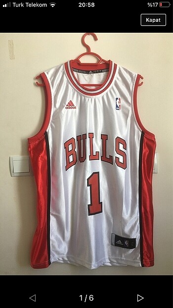 Chicago bulls basketbol forması. Giyilmedi