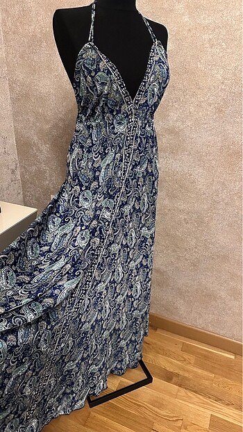 Zara Hint ipeği Bodrum elbisesi