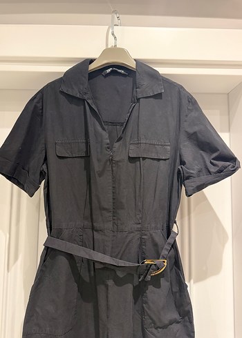 Zara Kemerli Siyah Kadın  Tulum - Görsel 4