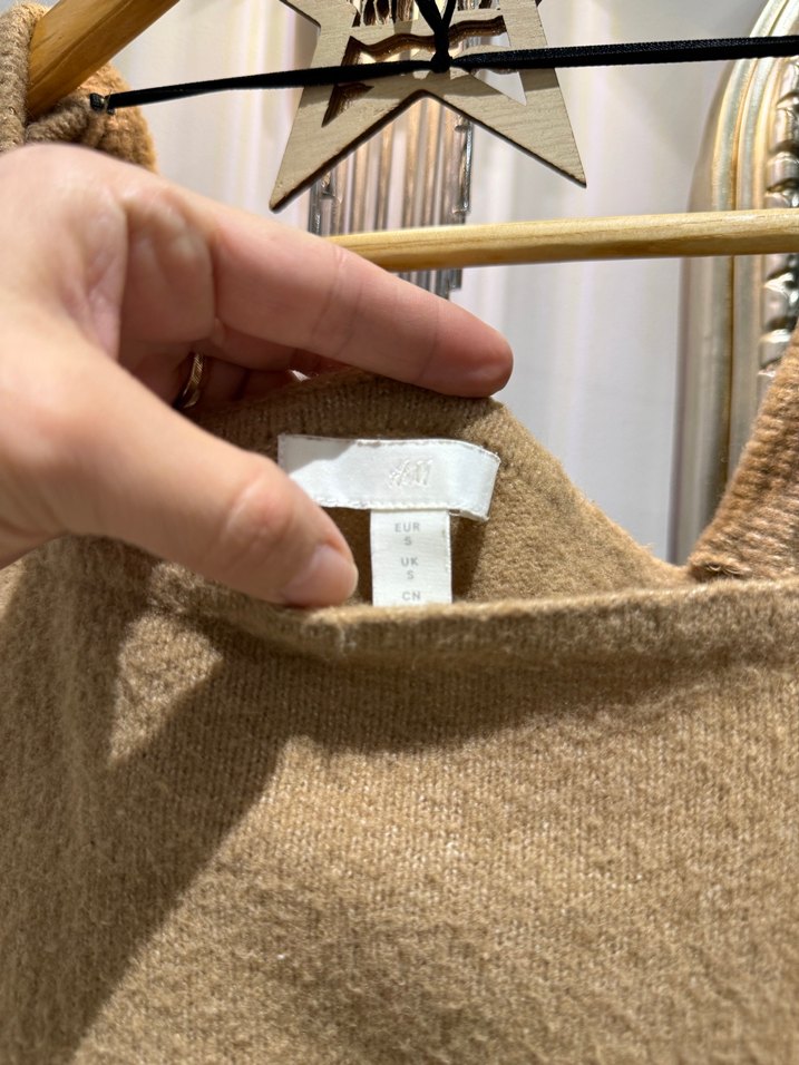 H&M Kadın Triko Uzun Balon Kollu Kazak - Görsel 3