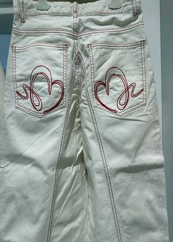 Düğmeli Beyaz Kadın Takım - Görsel 4