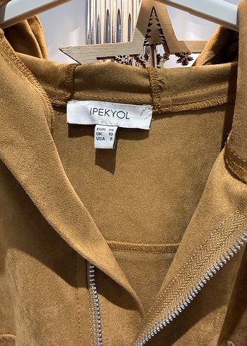 İpekyol Kadın Kahverengi Süet Fermuarlı sweat - Görsel 3