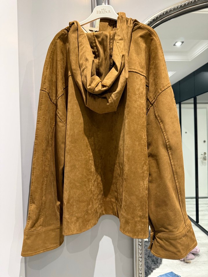 İpekyol Kadın Kahverengi Süet Fermuarlı sweat - Görsel 2