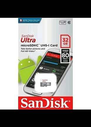 Sandisk 32 gb micro sd hafıza kartı