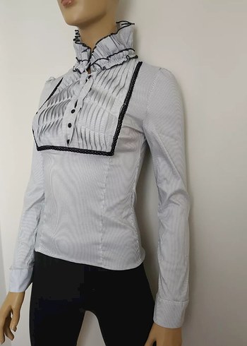 American Vintage Fırfırlı Yakalı Gotik vintage Kadın Gömlek