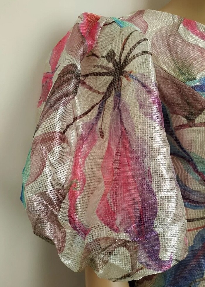 Balon Kol renkli abiye elbise - Görsel 5