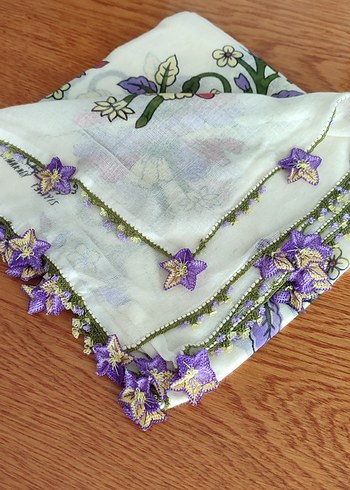 Nakışlı Çok Renkli Pastel Fular - Görsel 4