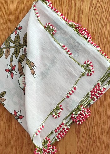 Nakışlı Çok Renkli Pastel Fular - Görsel 6