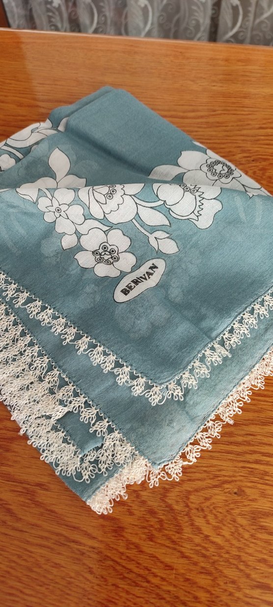 Nakışlı Çok Renkli Pastel Fular - Görsel 2