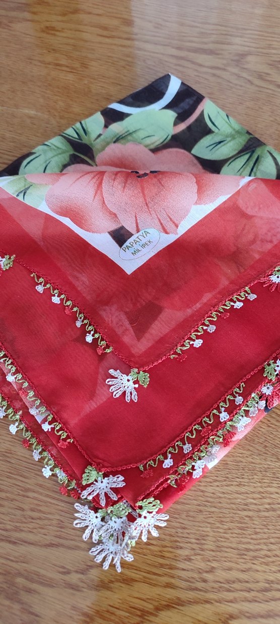 Renkli Dantel Detaylı Bohem Kadın Fuları - Görsel 2