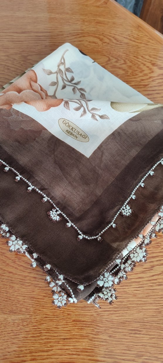 Renkli Dantel Detaylı Bohem Kadın Fuları - Görsel 4