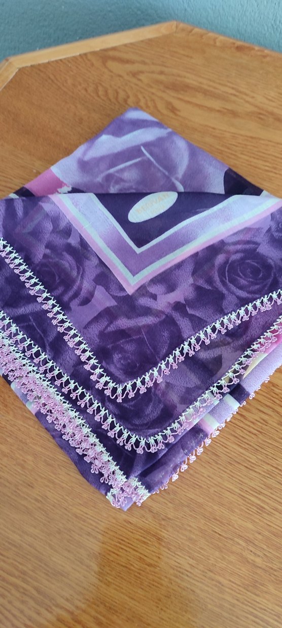 Renkli Dantel Detaylı Bohem Kadın Fuları - Görsel 5