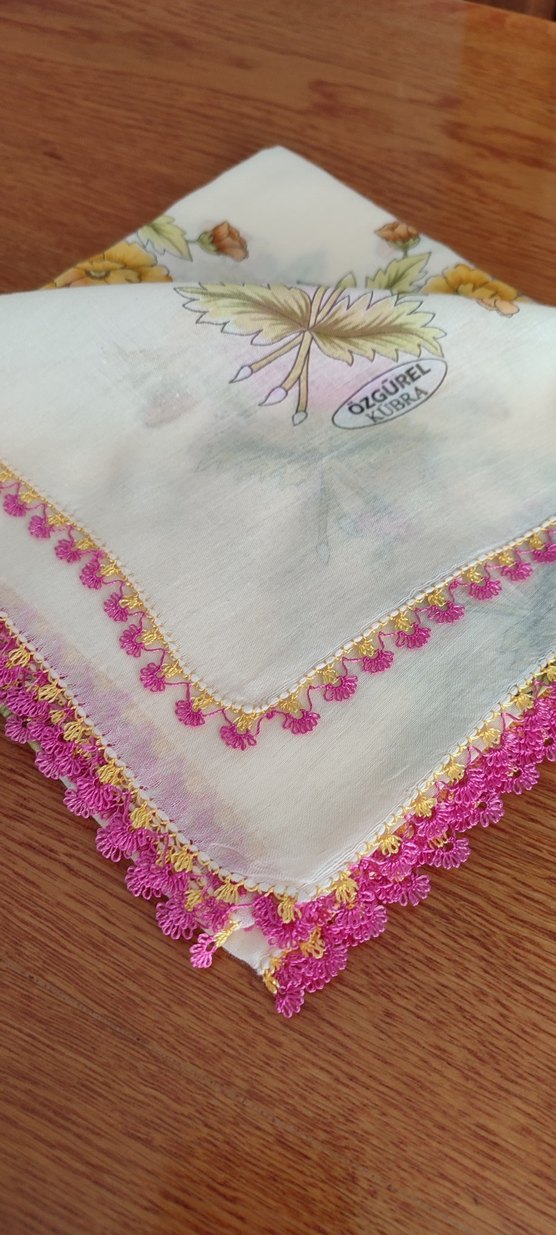 Dantel Detaylı Çok Renkli Kadın Fular - Görsel 2