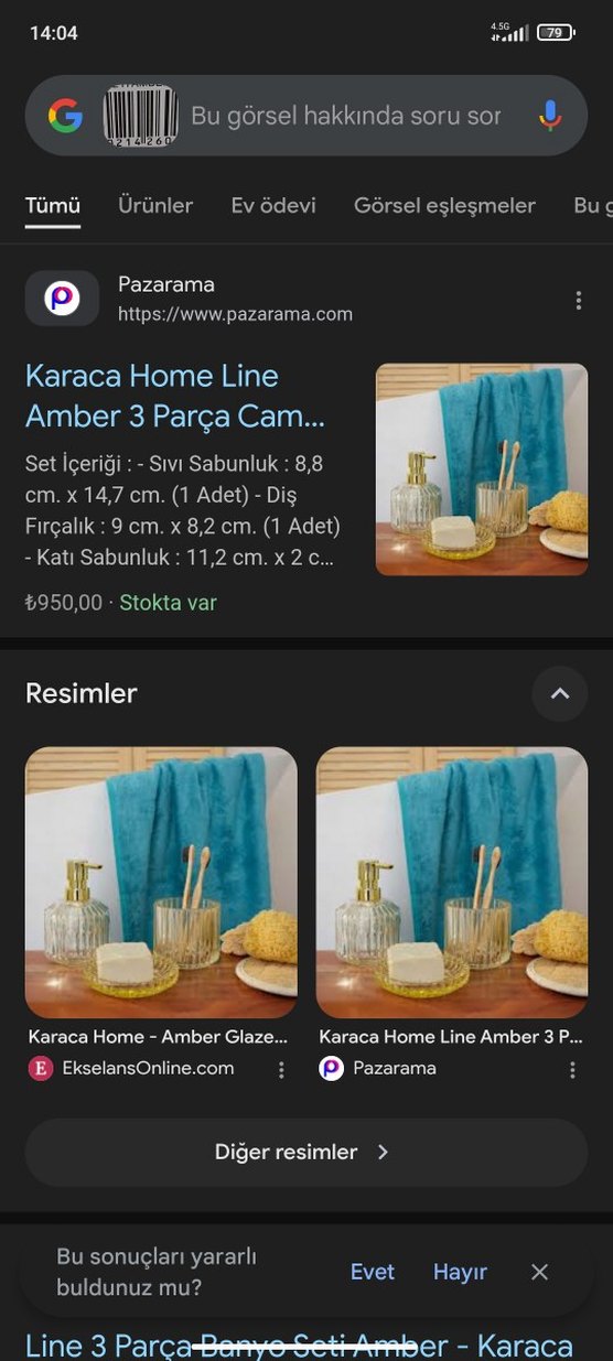 Karaca banyo seti - Görsel 2