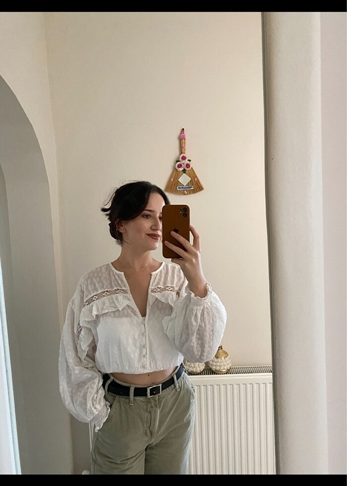 Zara gömlek bluz - Görsel 4