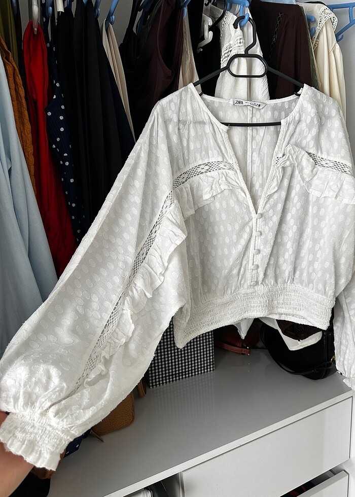 Zara gömlek bluz - Görsel 3