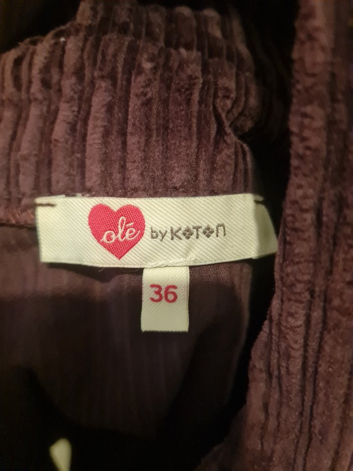 Mürdüm Askılı Mini Salopet - Görsel 4