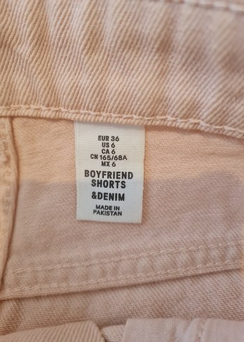 Pudra Renkli Kadın Mini Denim Şort - Görsel 3
