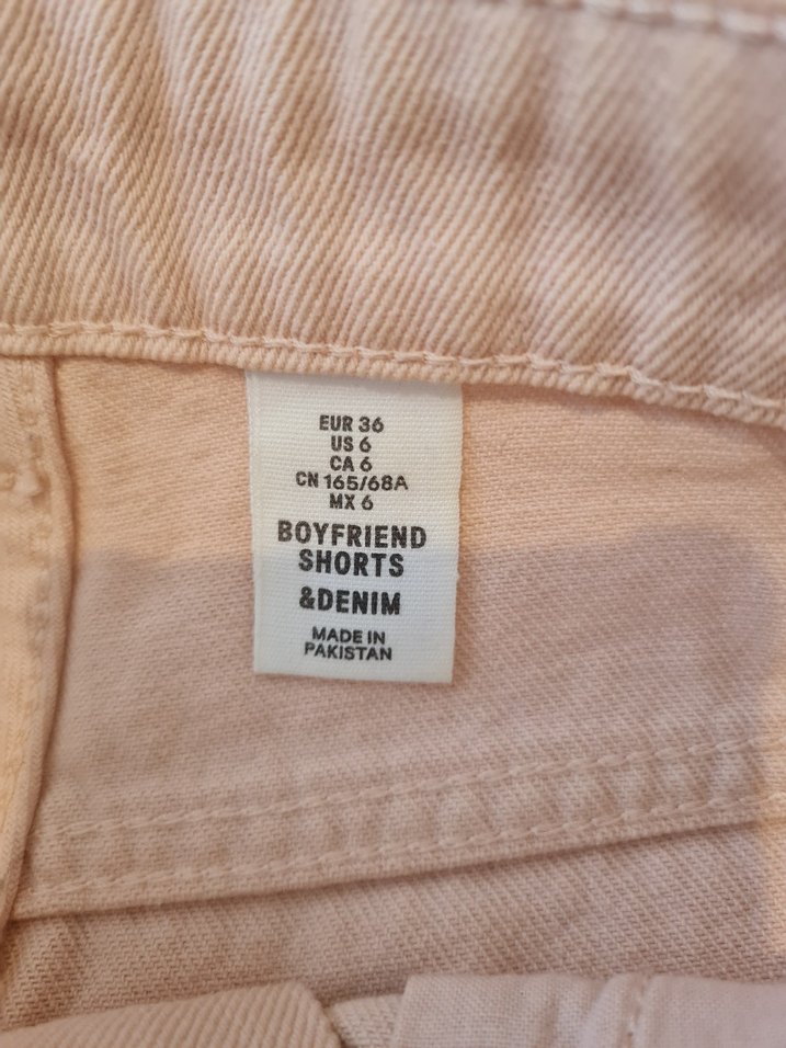 Pudra Renkli Kadın Mini Denim Şort - Görsel 3