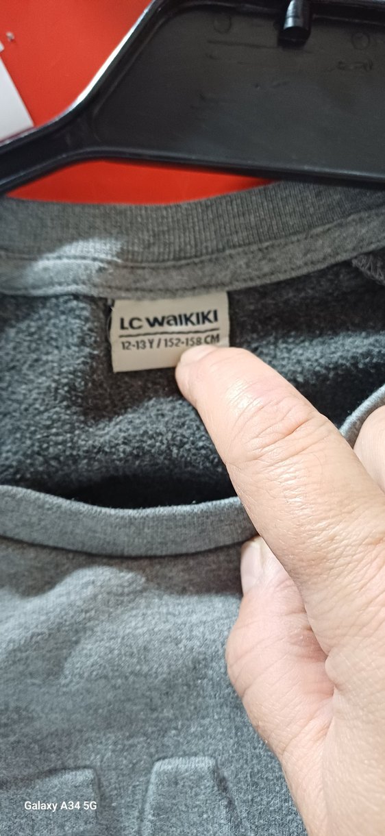 Gri Erkek Çocuk Sweatshirt - Uzun Kollu, Bol Kesim - Görsel 3