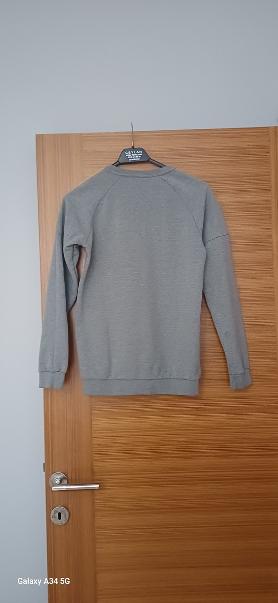 Gri Erkek Çocuk Sweatshirt - Uzun Kollu, Bol Kesim - Görsel 2