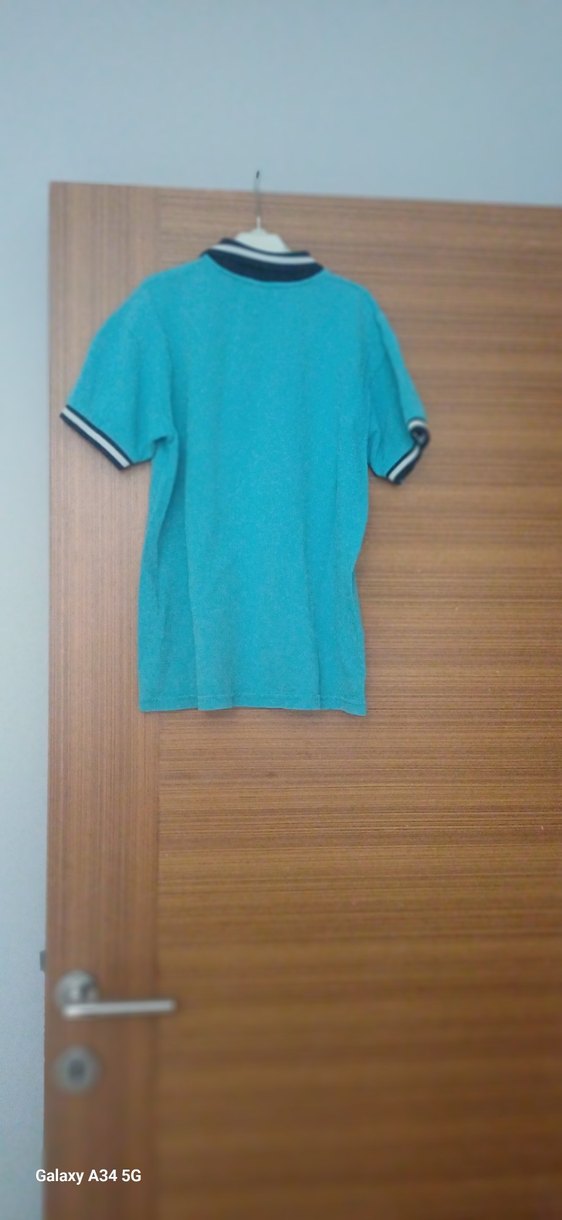 Erkek çocuk mavi Kısa Kollu Polo yaka okul Tişörtü - Görsel 2