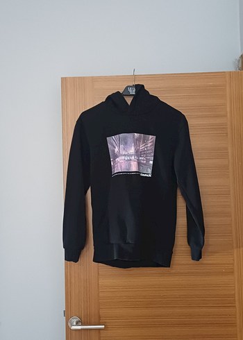 Siyah Baskılı erkek çocuk Sweatshirtü