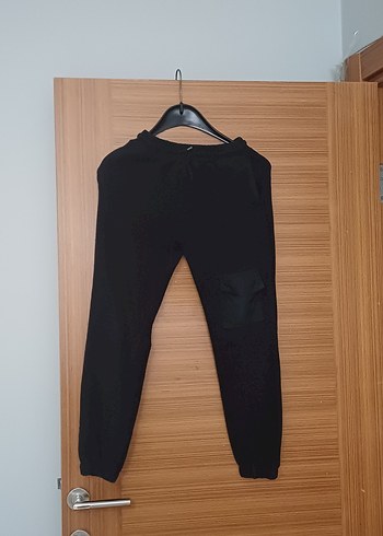 Siyah, Polar kumaş, Önde Cep detaylı, Erkek Outdoor Eşofman Altı