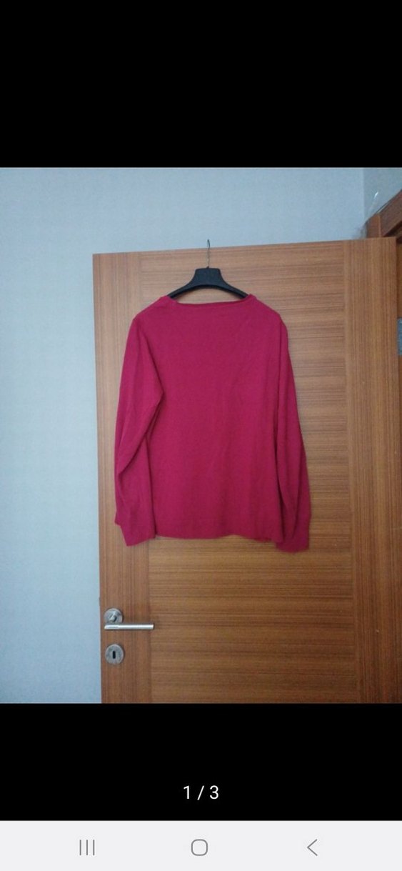 Fuşya renginde Kadın Yün Kazak - Görsel 2