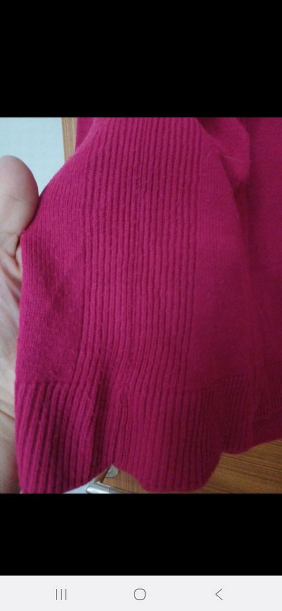 Fuşya renginde Kadın Yün Kazak - Görsel 3