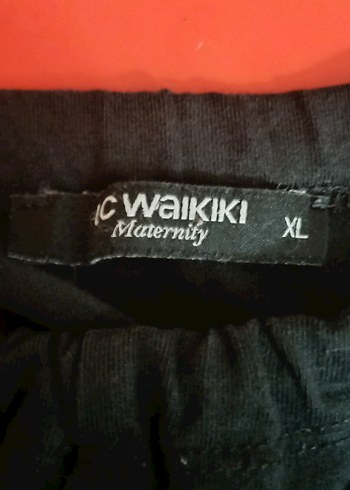 Siyah Kadın Yanları deri detaylı Hamile Spor Tayt - Görsel 5