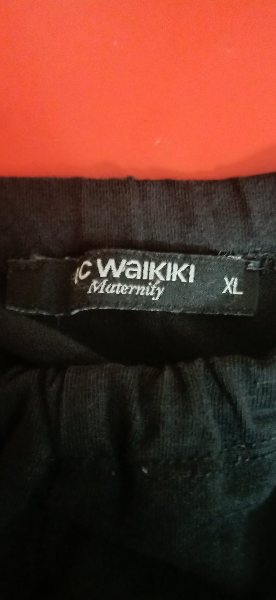 Siyah Kadın Yanları deri detaylı Hamile Spor Tayt - Görsel 5