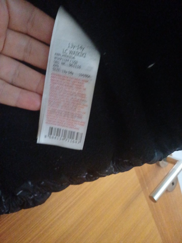 Erkek Çocuk Siyah mermer Desenli Mont - Görsel 3