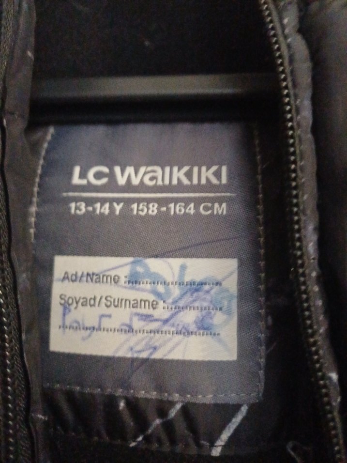 Erkek Çocuk Siyah mermer Desenli Mont - Görsel 4