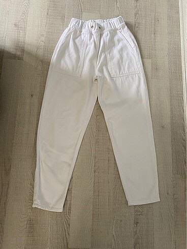 Beyaz havuç pantolon