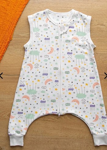 Diğer Kolu çıkan Fermuarlı Erkek Bebek Uyku Tulumu