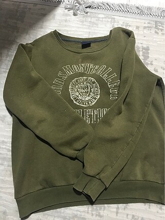 Haki renk sweatshirt