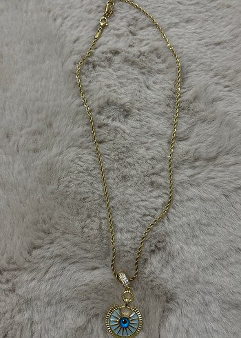 Altın Renkli Bohem Zincir Detaylı Kolye - Görsel 2