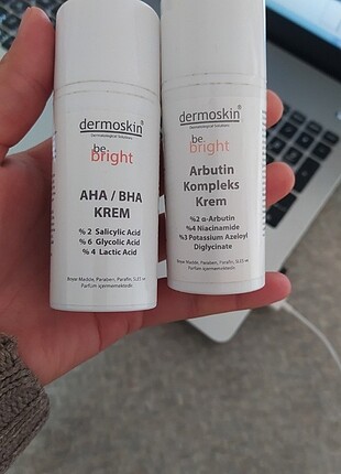 Dermoskin aha bha krem ve Arbutin krem