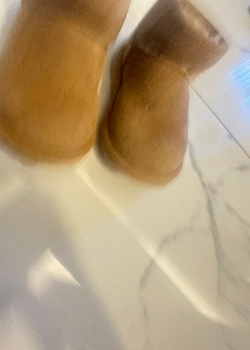 Bej Süet Kürklü Kız Botu - Görsel 2