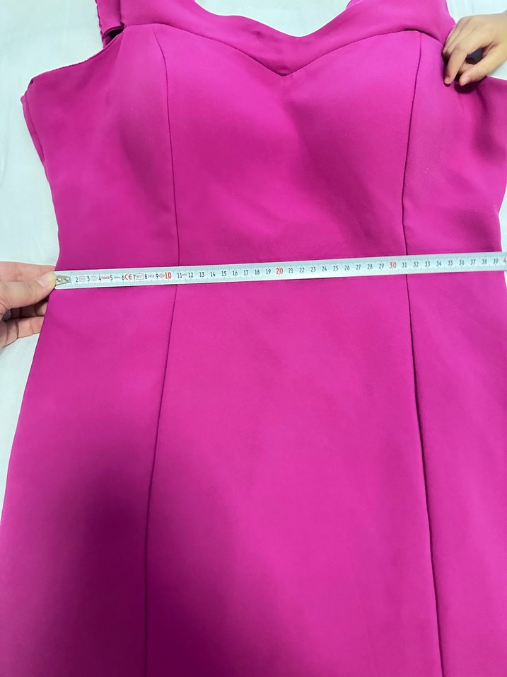 Pembe Uzun Straplez Parti Elbisesi - Görsel 2