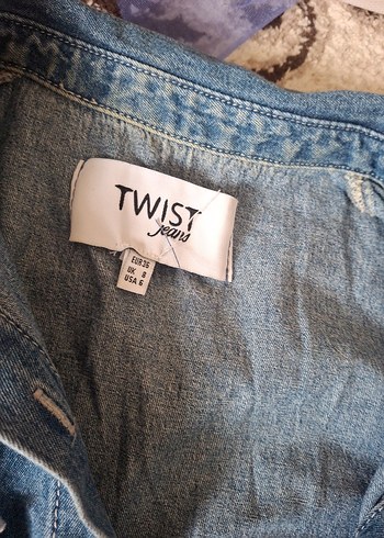 s Beden mavi Renk Düğmeli Mavi Kadın Denim Yelek