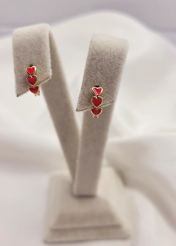 xuping kalpli kız çocuk küpesi - Görsel 2